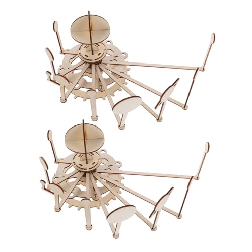 Gogogmee 2 Sätze DIY Holz Sonnensystem Puzzle Kit mit Planeten Modell Stem Wissenschaftsspielzeug für Familie Schulunterricht Interaktive Lernaktivität und Hausdekoration von Gogogmee