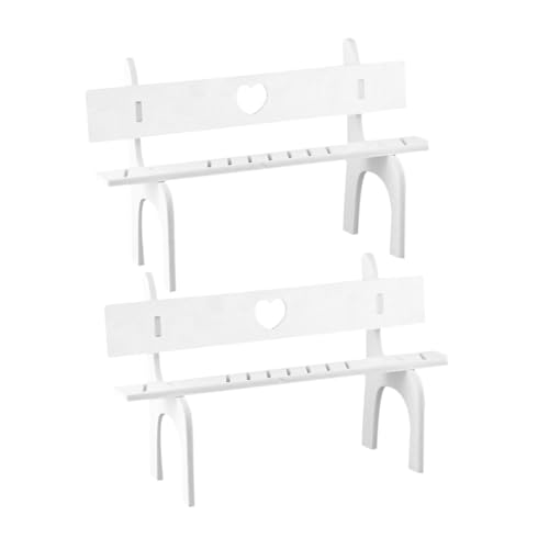 Gogogmee 2 Sätze DIY Miniatur Holzstühle mit Hängenden Beinen Kleine Puppenbank für Puppenhaus Zubehör Einfache Montage als Foto Requisite und Dekoration von Gogogmee