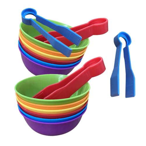 Gogogmee 2 Sätze Farbige Sortierschalen mit Pinzetten Lernspielzeug Farbenerkennung Feinmotorik Vorschule Gogogmee 2 Sätze Farbige Sortierschalen mit Pinzetten Lernspielzeug Farbenerkennung Feinmotorik Vorschule von Gogogmee