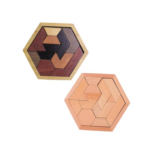 Gogogmee 2 Sätze Holz Puzzlespiel Hexagon Puzzle DIY Lernspielzeug Montessori Fördert Räumliche Vorstellungskraft und Farberkennung Sicher und Langlebig Gogogmee 2 Sätze Holz Puzzlespiel Hexagon Puzzle DIY Lernspielzeug Montessori Fördert Räumliche Vorstellungskraft und Farberkennung Sicher und Langlebig von Gogogmee