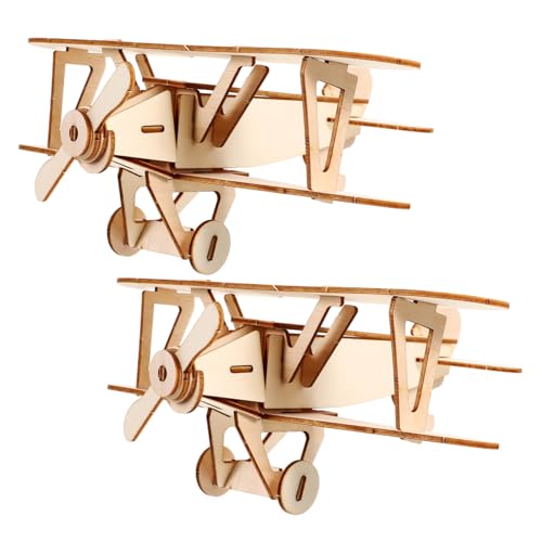 Gogogmee 2 Sätze Holzflugzeug Puzzle DIY Modellbausatz für Pädagogisches Lernspielzeug mit Glatter Oberfläche Dekoratives Holzflugzeug für Wohnzimmer und Kinderzimmer Gogogmee 2 Sätze Holzflugzeug Puzzle DIY Modellbausatz für Pädagogisches Lernspielzeug mit Glatter Oberfläche Dekoratives Holzflugzeug für Wohnzimmer und Kinderzimmer von Gogogmee