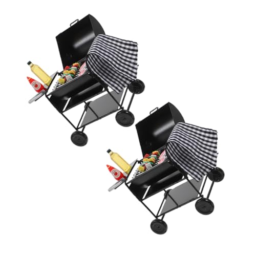 Gogogmee 2 Sätze Miniatur BBQ Grill Modell Metall Schwarz Robust Detailgetreu Puppenhaus Küchenspielzeug Pretend Kitchen Toys für Kreatives Rollenspiel und Dekoration Gogogmee 2 Sätze Miniatur BBQ Grill Modell Metall Schwarz Robust Detailgetreu Puppenhaus Küchenspielzeug Pretend Kitchen Toys für Kreatives Rollenspiel und Dekoration von Gogogmee