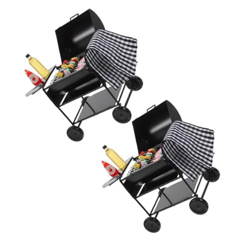 Gogogmee 2 Sätze Miniatur BBQ Grill Modell Schwarz Metall Miniatur Garten Grill Ofen Puppenhaus Zubehör Realistisches Outdoor Kochspielzeug für DIY Dekoration Gogogmee 2 Sätze Miniatur BBQ Grill Modell Schwarz Metall Miniatur Garten Grill Ofen Puppenhaus Zubehör Realistisches Outdoor Kochspielzeug für DIY Dekoration von Gogogmee