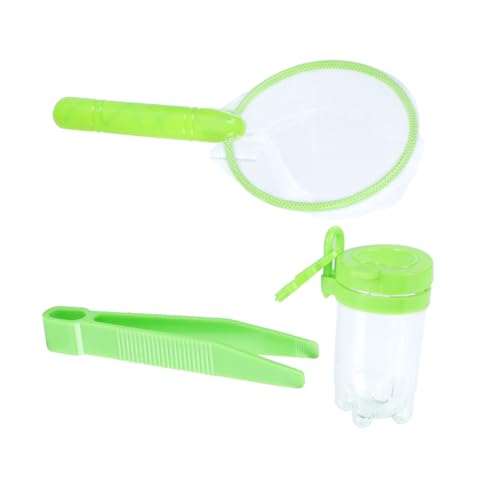 Gogogmee 2 Sätze Outdoor Entdecker Kit mit Pinzette und Fangnetz Tragbares Beobachtungsset für Naturerkundung Wissenschaftliches Lernspielzeug für Jungen und Mädchen von Gogogmee