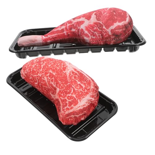Gogogmee 2 Sätze Realistisches Rindfleisch Modellset Lifelike Steak Simulation für Deko Fotografie und Party Dekoration Hochwertige Nachbildung für Küche und Heim Gogogmee 2 Sätze Realistisches Rindfleisch Modellset Lifelike Steak Simulation für Deko Fotografie und Party Dekoration Hochwertige Nachbildung für Küche und Heim von Gogogmee