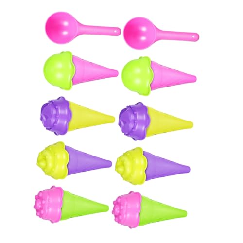 Gogogmee 2 Sätze Sandspielzeug Eiscreme Formen Kunststoff Sandformen für Kleinkinder Tragbar Waschbar Kreativ Strand Indoor Outdoor Spaß von Gogogmee