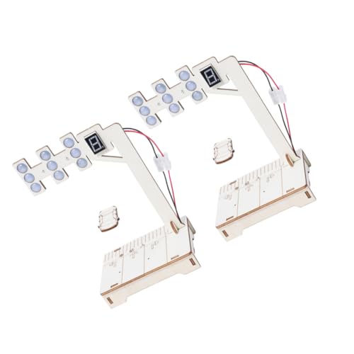 Gogogmee 2 Sätze Stem Holzspielzeug Verkehrsampel Modell Bausatz DIY Holz Verkehrszeichen Bausatz für Teens Pädagogisches Experiment und Feinmotorik von Gogogmee