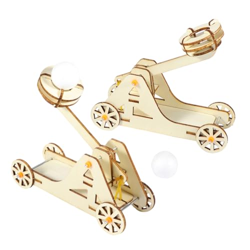 Gogogmee 2 Sätze Trebuchet Kit Holzbaukasten Stem Lernspielzeug Tragbar Kompakt Physik DIY Modell für Ingenieurwesen Unterricht Experimente von Gogogmee