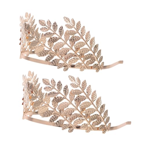 Gogogmee 2 Stück Blattgold Braut Kopfschmuck Griechische Göttin Kranz Krone Braut Tiara Blattgold Kopfschmuck Haarschmuck Halloween Cosplay Party Kopfbedeckung Gogogmee 2 Stück Blattgold Braut Kopfschmuck Griechische Göttin Kranz Krone Braut Tiara Blattgold Kopfschmuck Haarschmuck Halloween Cosplay Party Kopfbedeckung von Gogogmee