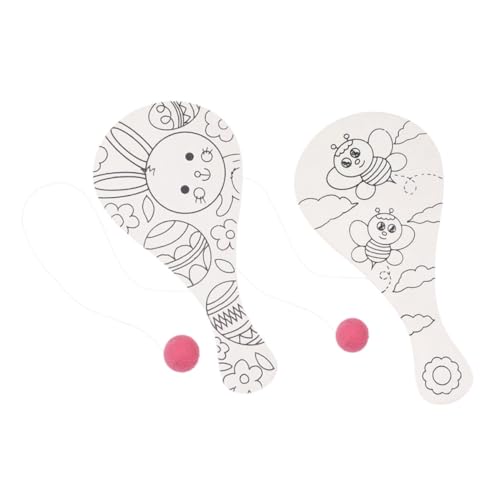 Gogogmee 2 Stück DIY Holz Paddleball Schläger Malset zum Bemalen Graffiti für Kreative Handarbeit und Feinmotorik Geeignet für Geburtstags Themenpartys Gogogmee 2 Stück DIY Holz Paddleball Schläger Malset zum Bemalen Graffiti für Kreative Handarbeit und Feinmotorik Geeignet für Geburtstags Themenpartys von Gogogmee