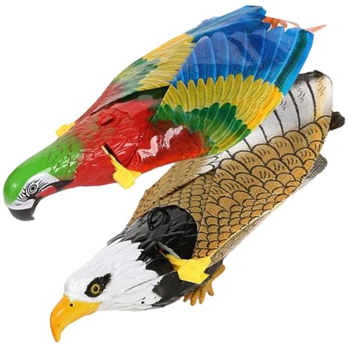 Gogogmee 2 Stück Elektrisches Fliegendes Vogelspielzeug Bunte Adler Papageienform Lustiges der Feinmotorik Geeignet für Jungen und Mädchen Geschenk von Gogogmee