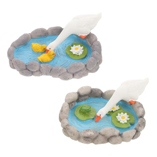 Gogogmee 2 Stück Enten und Teich Dekoration Resin Garten Ornament für Balkon Garten und Wohnzimmer für DIY Feengärten Gogogmee 2 Stück Enten und Teich Dekoration Resin Garten Ornament für Balkon Garten und Wohnzimmer für DIY Feengärten von Gogogmee