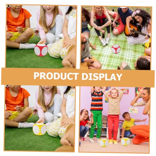 Gogogmee 2 Stück Große Abwischbare Würfel Leichte Langlebige Schaumstoffwürfel für Spiele Unterricht Party Vielseitig Nutzbar Rot und Gelb Pädagogisches DIY Zubehör von Gogogmee