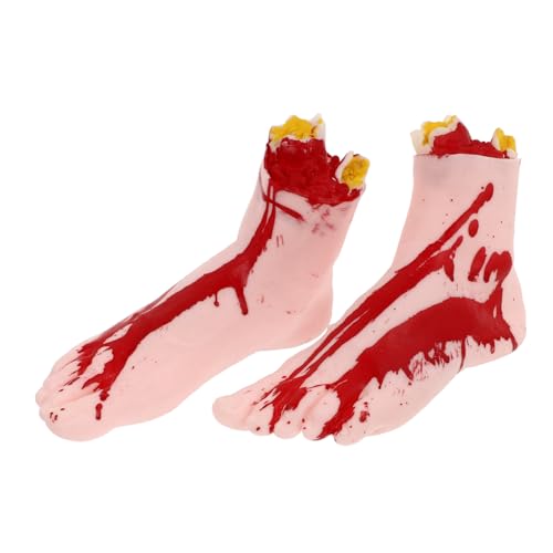 Gogogmee 2 Stück Halloween Deko Künstliche Fußspielzeuge Vinyl Trick Requisiten Gruselige Realistische Halloween Deko für Partys Bars Haunted House Blutrote Fake Füße in Hautfarbe Gogogmee 2 Stück Halloween Deko Künstliche Fußspielzeuge Vinyl Trick Requisiten Gruselige Realistische Halloween Deko für Partys Bars Haunted House Blutrote Fake Füße in Hautfarbe von Gogogmee
