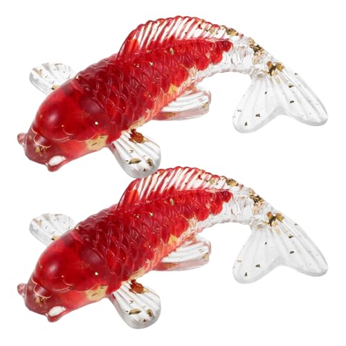 Gogogmee 2 Stück Handgefertigte Kristall Koi Fisch Figurine Glücksbringer Dekoration für Aquarium Büro Zuhause Miniatur Goldfisch Ornaments Polierte Glassteine Symbol für Glück und Gogogmee 2 Stück Handgefertigte Kristall Koi Fisch Figurine Glücksbringer Dekoration für Aquarium Büro Zuhause Miniatur Goldfisch Ornaments Polierte Glassteine Symbol für Glück und von Gogogmee