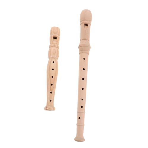 Gogogmee 2 Stück Holzblockflöte Deutsche Griffweise Sopransopranblockflöte Anfänger Musikinstrument Lernspielzeug aus Holz für Frühe Musikbildung von Gogogmee