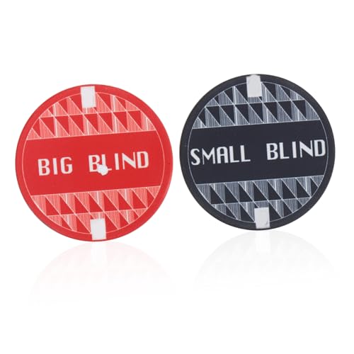 Gogogmee 2 Stück Keramik Poker Dealer Button Teilig Großer und Kleiner Blind Farbige Spielmarken für Pokerpartys und Turniere Ersatz Dealer Chip für Poker Gambling Tokens von Gogogmee