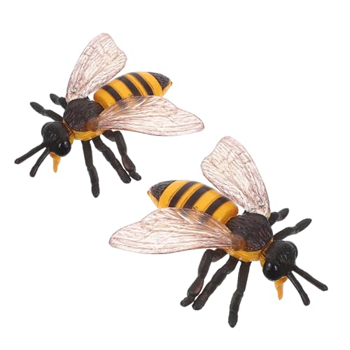 Gogogmee 2 Stück Knifflige Insekten Requisite Realistische Bienenfigur Simulationsbiene Plastikbienenmodell Zubehör Spielzeugbienenfigur Realistische von Gogogmee