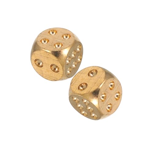 Gogogmee 2 Stück Messing Würfel Solide Metall Würfel für Pub und Bar für Unterhaltungs und Brettspiele Hochwertige Dices für Gesellige Anlässe Gogogmee 2 Stück Messing Würfel Solide Metall Würfel für Pub und Bar für Unterhaltungs und Brettspiele Hochwertige Dices für Gesellige Anlässe von Gogogmee