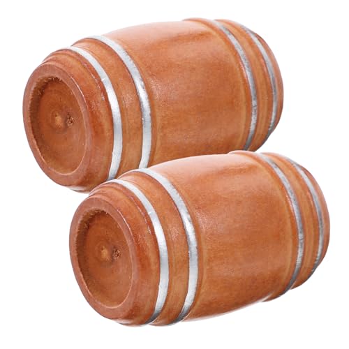 Gogogmee 2 Stück Mini Holzfass Modell Teiliges Kompaktes Mini Bierfass Deko Zubehör für Puppenhaus DIY Szene Sicherer und Fotorequisit für Sammler Gogogmee 2 Stück Mini Holzfass Modell Teiliges Kompaktes Mini Bierfass Deko Zubehör für Puppenhaus DIY Szene Sicherer und Fotorequisit für Sammler von Gogogmee