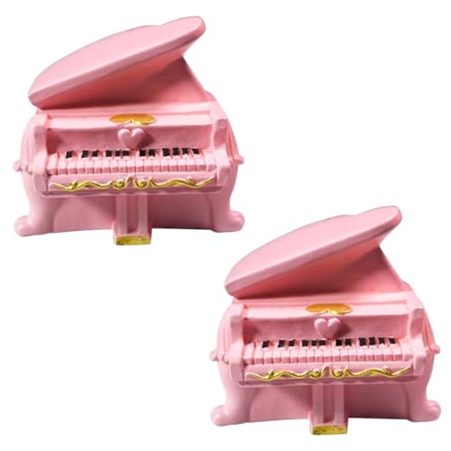 Gogogmee 2 Stück Mini Piano Dekoration Puppenhaus Zubehör DIY Bastelmaterial für Miniatur Piano Pinkes Klavier Modell zur Verschönerung von Kinderzimmer und Spielwelten Gogogmee 2 Stück Mini Piano Dekoration Puppenhaus Zubehör DIY Bastelmaterial für Miniatur Piano Pinkes Klavier Modell zur Verschönerung von Kinderzimmer und Spielwelten von Gogogmee