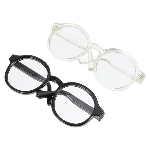 Gogogmee 2 Stück Mini Puppenbrillen Schwarz und Transparent Kunststoff Leichte Puppenbrillen für Puppen DIY Zubehör für Puppenhaus Gogogmee 2 Stück Mini Puppenbrillen Schwarz und Transparent Kunststoff Leichte Puppenbrillen für Puppen DIY Zubehör für Puppenhaus von Gogogmee