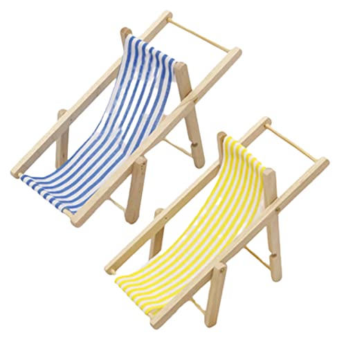 Gogogmee 2 Stück Mini Strandstuhl Deko Puppenhaus Möbel Klappbare Mikrolandschaft Liegestühle Gelb und Blau für Kreative Spielwelten und Kinderzimmergestaltung Gogogmee 2 Stück Mini Strandstuhl Deko Puppenhaus Möbel Klappbare Mikrolandschaft Liegestühle Gelb und Blau für Kreative Spielwelten und Kinderzimmergestaltung von Gogogmee