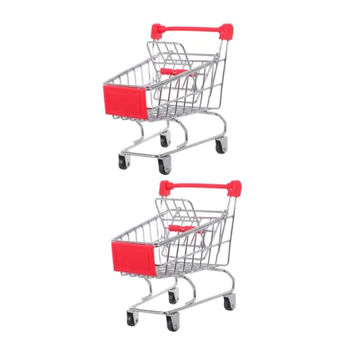 Gogogmee 2 Stück Miniatur Einkaufswagen Kleiner Trolley mit Realistischem Design Multifunktional als Dekoration und Aufbewahrung für Kinderzimmer Büro und Küche Rote Farbe Gogogmee 2 Stück Miniatur Einkaufswagen Kleiner Trolley mit Realistischem Design Multifunktional als Dekoration und Aufbewahrung für Kinderzimmer Büro und Küche Rote Farbe von Gogogmee