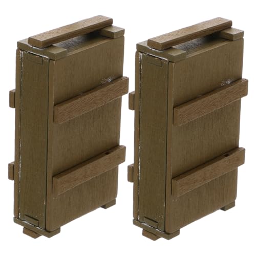 Gogogmee 2 Stück Miniatur Maßstab Armee Szenen Aufbewahrungskoffer Detailreiches Storage Case für Sandtisch Realistische Dollhouse Kampfszenen Zubehör Robustes Tabletop Gaming Modell von Gogogmee
