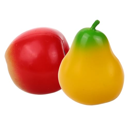 Gogogmee 2 Stück Obst Shaker Kleines Percussion Instrument in Apfel und Birnenform Langlebiges Kunststoff Musikinstrument zur Musikalischen Früherziehung und Kognitiven im Kindergarten von Gogogmee