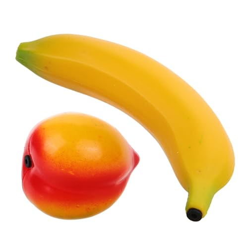 Gogogmee 2 Stück Percussion Fruit Shaker Teilig Musikinstrument Kunststoff Obstmodell Robust und Leicht für Früherziehung Kindergarten von Gogogmee
