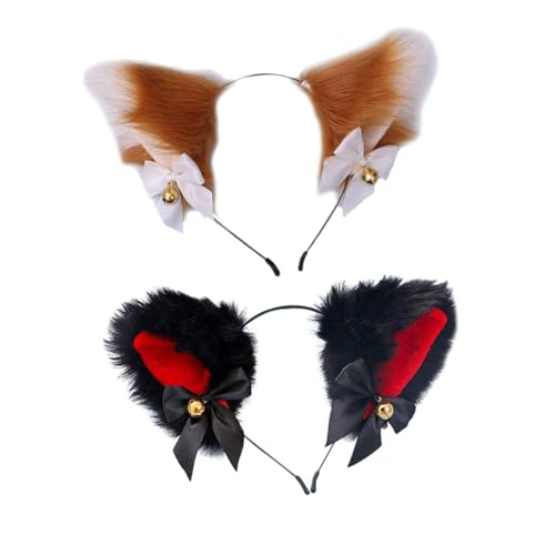 Gogogmee 2 Stück Plüsch Katzenohren Haarband mit Glocken und Schleifen Weiches Party Haaraccessoire für Damen und Mädchen Bequemes Stirnband für Fest Cosplay und Fotoshootings Gogogmee 2 Stück Plüsch Katzenohren Haarband mit Glocken und Schleifen Weiches Party Haaraccessoire für Damen und Mädchen Bequemes Stirnband für Fest Cosplay und Fotoshootings von Gogogmee