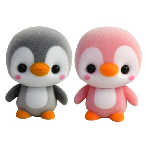 Gogogmee 2 Stück Plüsch Pinguin Kuscheltier Deko Auto Schreibtisch Weiches Geschenk Lernspielzeug von Gogogmee