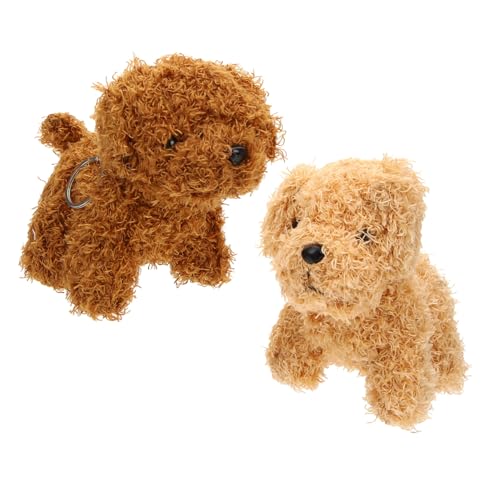 Gogogmee 2 Stück Plüsch teddybär Hundeanhänger Kuscheltier Deko für Rucksack Schlüsselanhänger Flauschig Niedlich Geschenk für Jungen Mädchen von Gogogmee