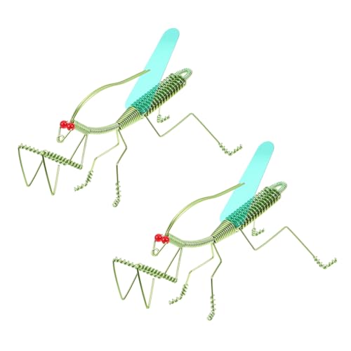 Gogogmee 2 Stück Realistisches Mantismodell Handgefertigte Insektenfigur Detailgetreues Grünes Dekorationsobjekt Leichtes Spielzeugmodell für Wohnraumgestaltung Gogogmee 2 Stück Realistisches Mantismodell Handgefertigte Insektenfigur Detailgetreues Grünes Dekorationsobjekt Leichtes Spielzeugmodell für Wohnraumgestaltung von Gogogmee