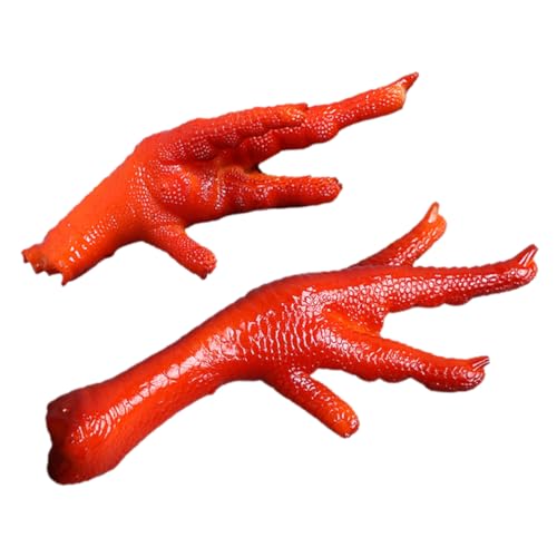 Gogogmee 2 Stück Realistisches Teiliges Künstliches Hühnerfuß Dekorationsmodell Lebensnahes Food Display Prop Vielseitig für Fotografie Party Restaurant und Schaufenster Geeignet Langlebig von Gogogmee