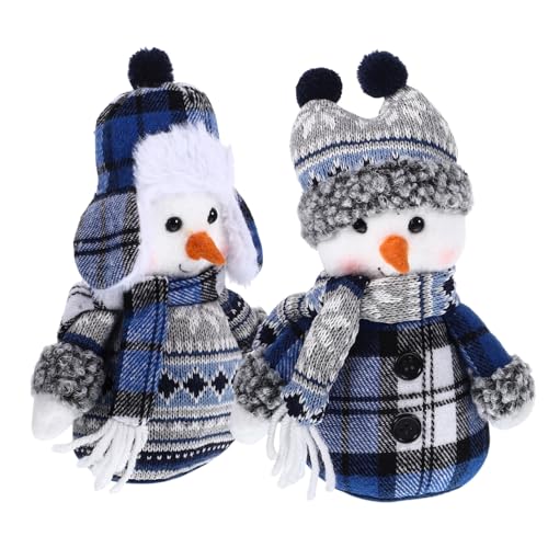 Gogogmee 2 Stück Ski -Schneemann -Ornamente klein groß knuddelig Weihnachten drinnen Schneemann Plüsch Weihnachts- -Puppe -Figur Plüsch Stoff Blau Gogogmee 2 Stück Ski -Schneemann -Ornamente klein groß knuddelig Weihnachten drinnen Schneemann Plüsch Weihnachts- -Puppe -Figur Plüsch Stoff Blau von Gogogmee