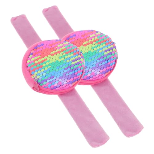 Gogogmee 2 Stück Slap Armband mit Münzfach Leichte Party Slap Wristband Süßes Geschenk für Mädchen und Jungen Praktisch und Hautfreundlich als Mitgebsel Kindergeburtstag von Gogogmee