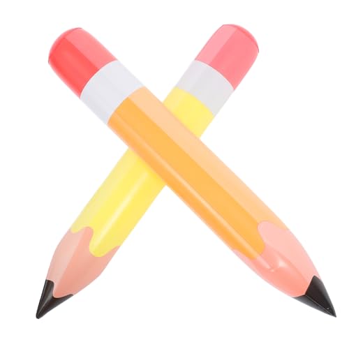 Gogogmee 2 Stück Teiliges Große Aufblasbare Jumbo Buntstift Luftballons in Orange und Gelb Farbenfrohe Schul und Partydekoration für Klassenzimmer Geburtstagsfeiern und von Gogogmee