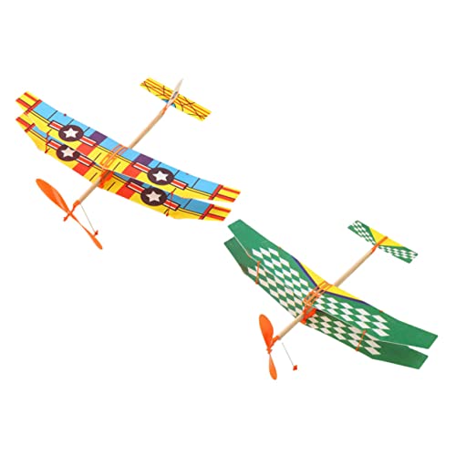 Gogogmee 2 Stück Teiliges Gummiband Angetriebenes Doppelflugzeug Segelflugzeug für DIY Lernspaß Outdoor Party Geschenk für Jungen und Mädchen Gogogmee 2 Stück Teiliges Gummiband Angetriebenes Doppelflugzeug Segelflugzeug für DIY Lernspaß Outdoor Party Geschenk für Jungen und Mädchen von Gogogmee