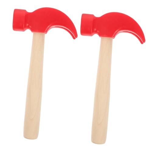 Gogogmee 2 Stück Teiliges Holzspielzeug Hammer Kinderklopfer Pädagogisch Sicher Tragbar für Hand Auge koordination Montessori Werkzeugspielzeug für Jungen Mädchen Kindergarten von Gogogmee