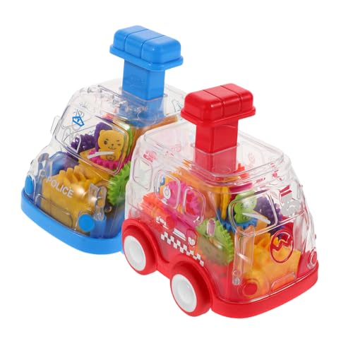 Gogogmee 2 Stück Teiliges Kinderfahrzeug Transparentes Getriebe Auto Reibungsbetrieben Robustes Kunststoffspielzeug mit Sichtbaren Zahnrädern für Kleinkinder Montessori Lernspielzeug Gogogmee 2 Stück Teiliges Kinderfahrzeug Transparentes Getriebe Auto Reibungsbetrieben Robustes Kunststoffspielzeug mit Sichtbaren Zahnrädern für Kleinkinder Montessori Lernspielzeug von Gogogmee