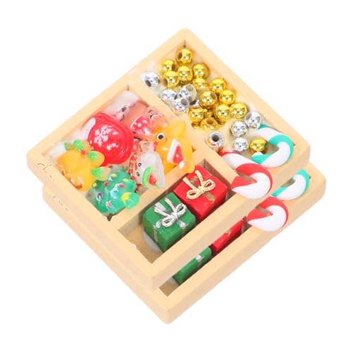 Gogogmee 2 Stück Teiliges Miniatur Dollhouse Zubehör Bunte Candy Ornamente Festliche Dekoration für Puppenhaus Kinderbasteln Weihnachtsdeko Kleine Süßigkeiten Modelle von Gogogmee