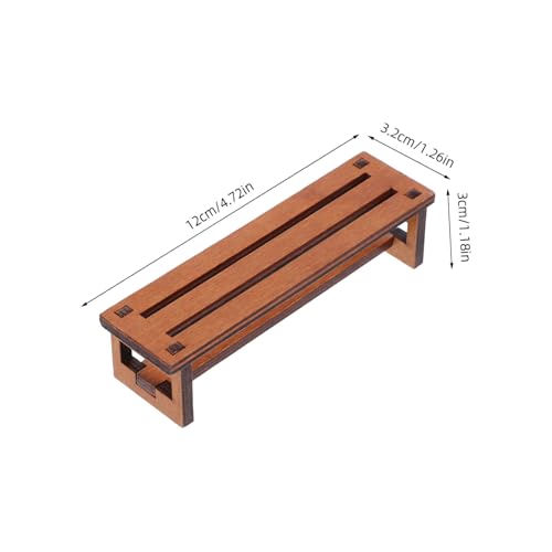 Gogogmee 2 Stück Teiliges Miniatur Holzstuhl Retro Vintage Design Miniatur Stuhl Puppenhaus Dekoration Mini Hocker Gartenmöbel Miniaturmöbel Wohnzimmer Deko von Gogogmee