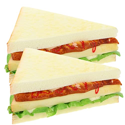 Gogogmee 2 Stück Teiliges PU Sandwich Modell Künstliche Realistische Sandwich Deko Langlebig und als Food Foto Requisite Schaufenster Deko und Lehrmittel für Bäckerei und Küche von Gogogmee