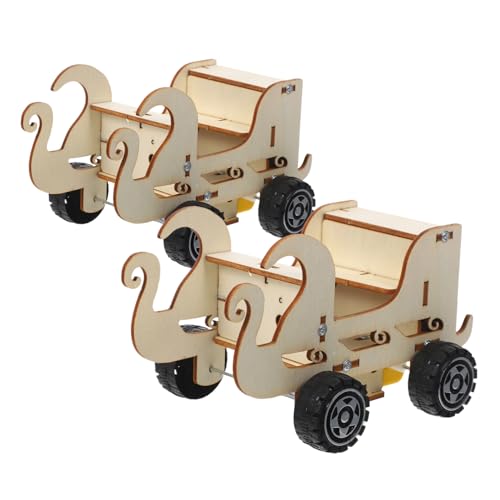 Gogogmee 2 Stück Teiliges Stem für DIY Holzmodell Auto zum Zusammenbauen Stabiles Holzmaterial Sprachgesteuertes Technikspielzeug für Praktische Stem Bildung und Mechanisches Lernen von Gogogmee
