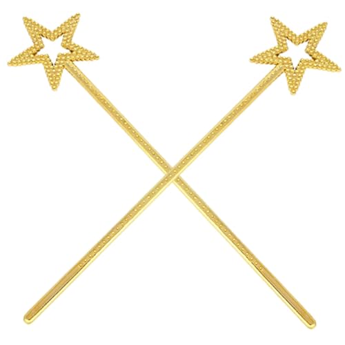 Gogogmee 2 Stück Teiliges Stern zauberstäbe Engel Fee Zauberstab für Mädchen Party Geburtstag Halloween Kostüm Requisiten Kreative Sternform Sichere Verarbeitung von Gogogmee