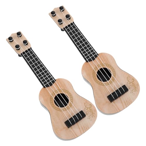 Gogogmee 2 Stück Teiliges Ukulele Musikinstrument zur Frühen Erziehung Mini Saiten Gitarre für Kleinkinder für Musikliebhaber Geburtstagsgeschenke und Feste von Gogogmee