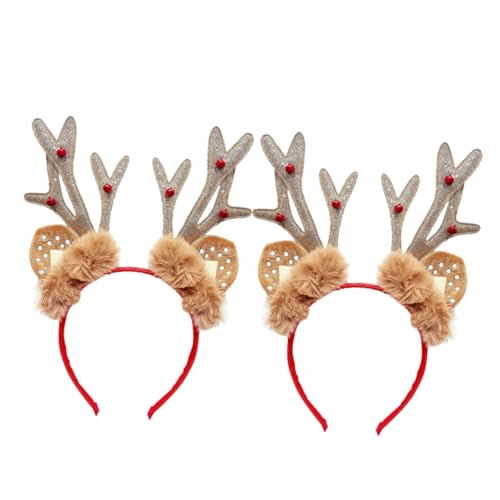 Gogogmee 2 Stück Teiliges Weihnachts Rentier Geweih Stirnband Verstellbar Rutschfester Haarschmuck für Weihnachtsfeier Fasching Karneval und Kostümpartys Langlebig und Bequem Tragbar Gogogmee 2 Stück Teiliges Weihnachts Rentier Geweih Stirnband Verstellbar Rutschfester Haarschmuck für Weihnachtsfeier Fasching Karneval und Kostümpartys Langlebig und Bequem Tragbar von Gogogmee