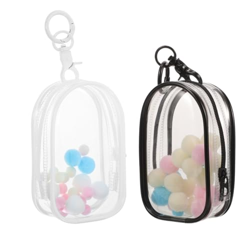 Gogogmee Aufbewahrungstaschen Für Minifiguren 2er-Pack PVC-Taschen Für Schlüsselanhänger Puppendisplay Und Heimdekoration von Gogogmee